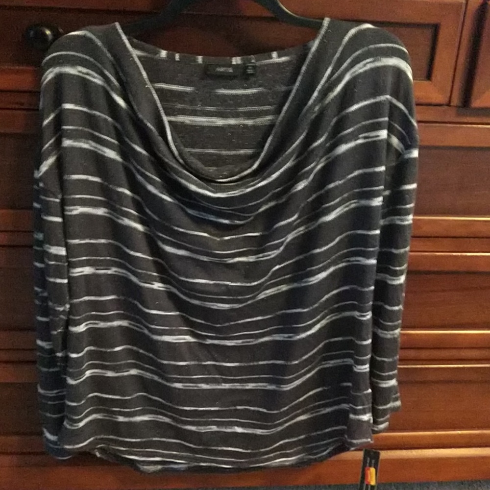 Apt. 9 gray drape neck sweater 0x NWT